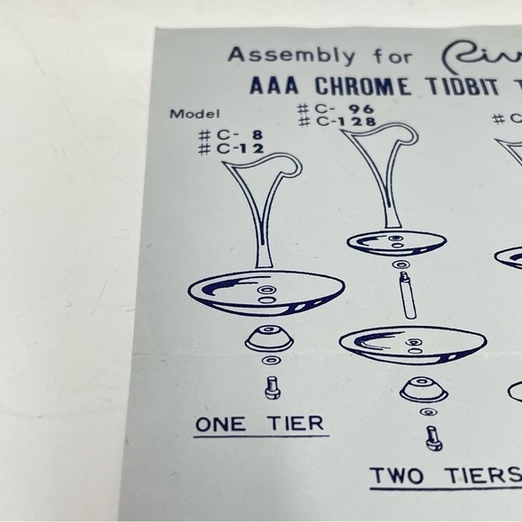 Vintage Riviera Chrome Tidbit Tray Single Model C-12 Original Box - Picture 5 of 15